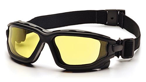PYRAMEX I-Force Sporty Dual Pane Anti-Fog Goggle Black Frame Amber Lens