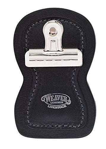 Livestock Show Number Holder Leather Belt Clip Black
