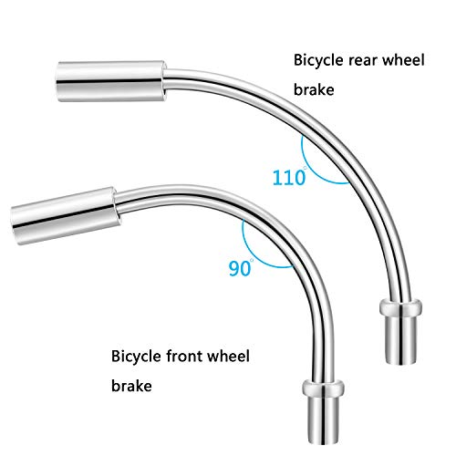 Bike Brake Cable Noodle Guide Set 32 Pieces - 90° & 110° Bends for Mountain & Road Bikes - Durable Stainless Steel & Rubber Boots - Variation of THIS listing 32
