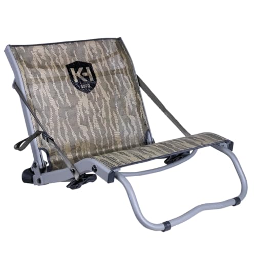 Run N’ Gun™ Ground Lounge™ Portable Hunting Chair – Ultra-Light 7.75 lb Hunting Chair, Adjustable Contoured Mesh Backrest, Low-Profile Legs & Wide Pivoting Feet for Stable, Comfortable Hunts