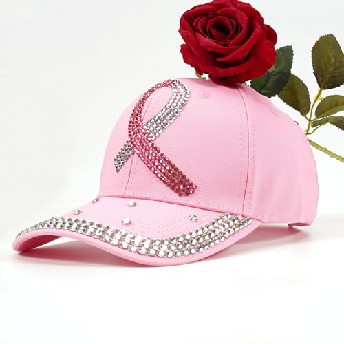 American Flag Hats Love Breast Cancer Adjustable Rhinestone Baseball Cap USA Patriotic Embroidered Baseball Trucker Hat C-33