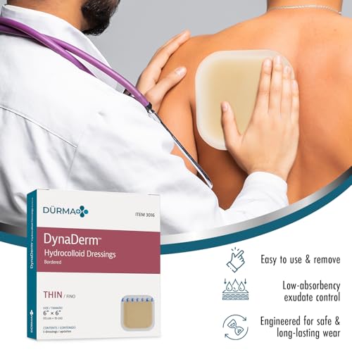 Hydrocolloid Wound Dressings - Water-Resistant, Sterile, Flexible 6x6 Inch - 5 Pack Variation 6 x 6 Inch / 5 Count / 1