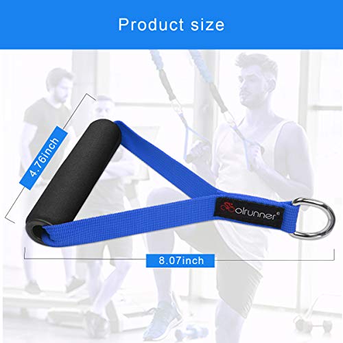 Blue Resistance Band Handles Grips - Wide Design for Fitness & Home Gym