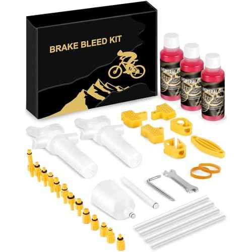 Brake Bleed Kit for Shimano,TEKTRO,TRP Hydraulic Disc Brakes,Bicycle Hydraulic Brake Bleed Kit Including 180 ML Mineral Brake Fluid