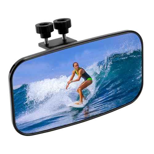 Boat Rear View Mirror, 8" W x 4" H Boat Mirrors, Marine Mirror for Ski Boats Pontoon Boat Water Skiing Sports Wakeboarding Surfing