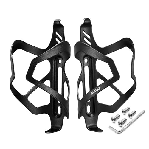 Corki Bike Water Bottle Holder 2-Pack Black – Aluminum Bicycle Cages