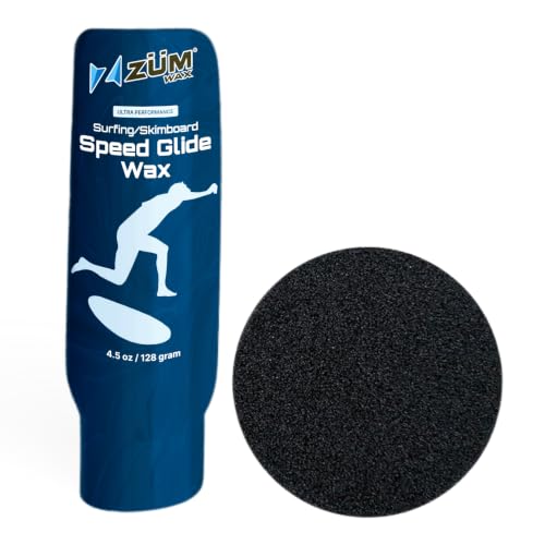 Surfing Skimboard Wax - Eco-Friendly, PFAS-Free, Ultra Speed Glide, Vanilla Scent, Made in USA, 4.5 oz