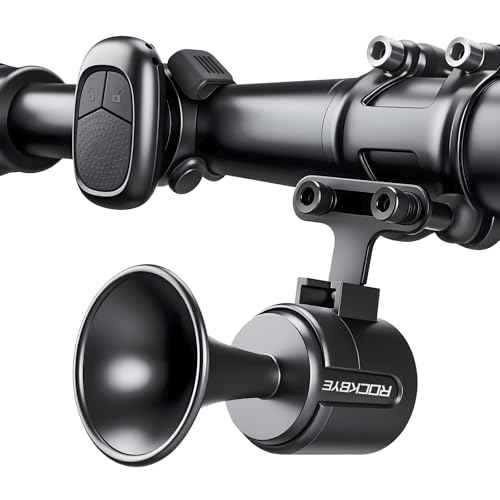 Electric Bike Horn, Max 120dB Loud Bicycle Horn with Wireless Remote, USB-C Rechargeable Bike Bell for Adults Kids Bike, Scooter, Ebike, Waterproof Bike Accessories