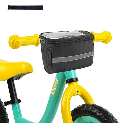 Kids Bike Basket with Phone Holder and Cooler - Toddler Girl Boy Cycling Accessory