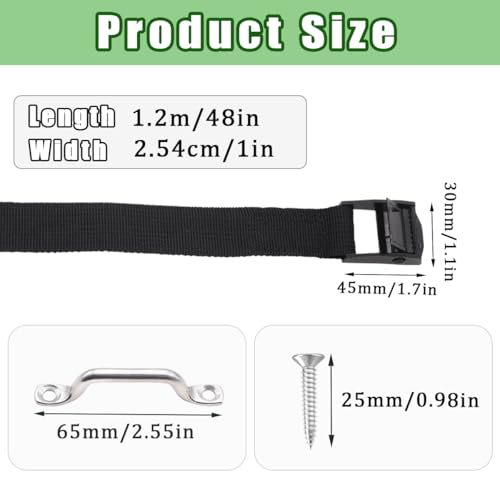 4 Pack Battery Tie Down Straps 1x4ft Adjustable Cam Buckle Lashing Kit