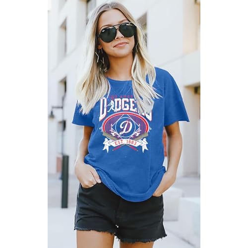Baseball Shirt for Women Baseball Mom Tshirt Baseball Fan Shirts Baseball Season Game Day Short Sleeve Tee Top