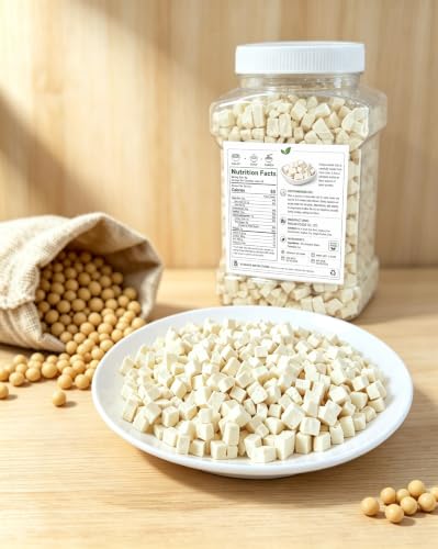 Freeze Dried Tofu Cubes - Vegan, Non-GMO, Instant Ramen & Soup Topping
