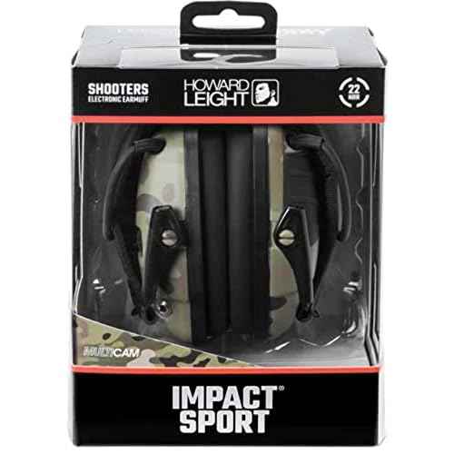 Howard Leight R-02526 by Honeywell Impact Sport Sound Amplification Electronic Shooting Earmuff, MultiCam