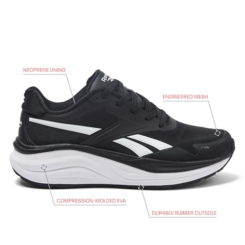 Reebok Futura Dash Women's Running Shoes - Black White 8 Wide