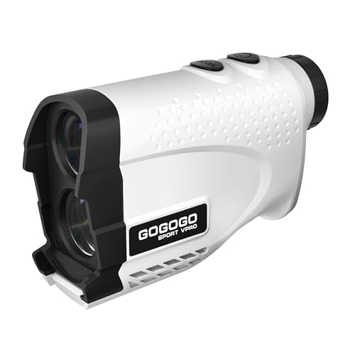 Gogogo Sport Vpro GS24 Golf & Hunting Laser Rangefinder, 7X Magnification, 1200 Yard Distance Measuring Range Finder with High-Precision Flag Pole Locking Vibration Function Slope Mode Continuous Scan
