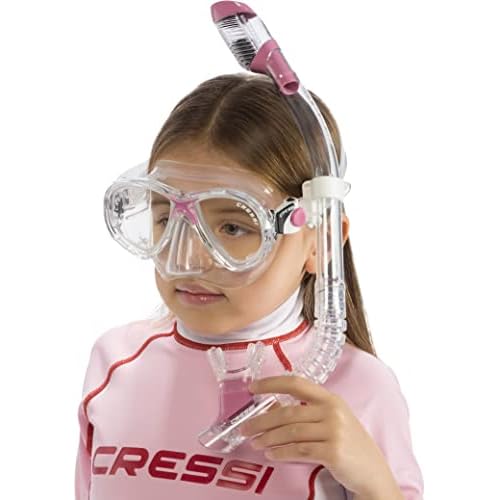 Cressi Youth Kids Snorkeling Mask and Dry Snorkel Kit - Marea Jr & Mini Dry: Designed in Italy