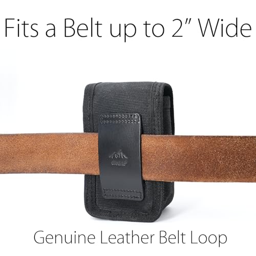 Small EDC Belt Pouch with Snap Closure - Waxed Canvas Holster for Hiking Camping Fishing