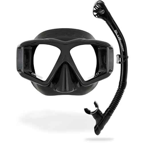 Cressi Panoramic Diving Mask and Snorkel Kit - Wide View - Top Dry System Snorkel - Horizon & Scilla - Designed in Italy