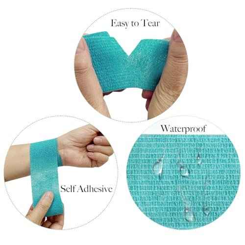 32 Rolls Self Adhesive Bandage Wrap 2 inch Cohesive Bandage Wrap Stretch Bandages Wraps Tape Colorful Elastic Self-Adherent Tape for Wrist Ankle Sports Swelling Sprains