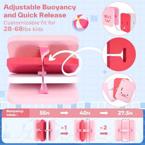 Back Board Kids Swim Belt: Sportneer Swimming Training Belt Swim Trainer Adjustable Layers Thicken Foam Training Board Pool Floaties for Kids Swimming Beginners Floats Swim Lessons Equipment