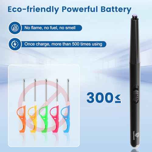 Electric Dual Arc Lighter,Type C Rechargeable Windproof Electric Lighter with LED Battery Display,Strong Plasma Arc for BBQ Candle Gas Stove (Black)