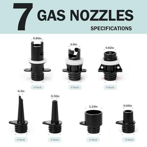 Paddle Board Pump Adapter Hose, Universal Sup Pump Adaptor Hose with 7 Air Valve Nozzles Fits for Most Sup Pump, Swivel Threaded Connector, Inner Diameter 0.9inch