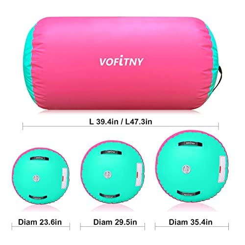 VOFiTNY Gymnastics Air Barrel Octagon Mat Tumbler 3.3ft L x 2ft D Back Handspring Trainer for Home/Gym/Tumbling Without Pump