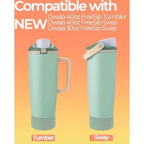 Silicone Boot for Owala 30oz & 40oz FreeSip Sway Bottles & Tumblers - Non-Slip, Scratch-Resistant, Stability Enhancer, Available in 12 Colors (Midnight Black)