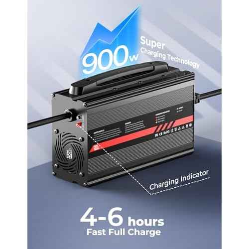 KEMIMOTO Onboard 36V Golf Cart Charger with Universal Fit, 18A Golf Cart Battery Charger, Overcharge Protection, BMS, Full in 4-6H, Trickle Charge, 16 ft, D-Plug, for Lead Acid Battery