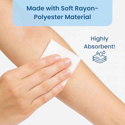 HCS Non-Woven 4x4 Gauze Pads - Non-Sterile, 4-Ply (200-Count) - Highly Absorbent, Low-Linting Squares - Gauze Sponges 4x4, Large - Medical Supplies, Wound Care, First Aid, Surgical Use, Dental