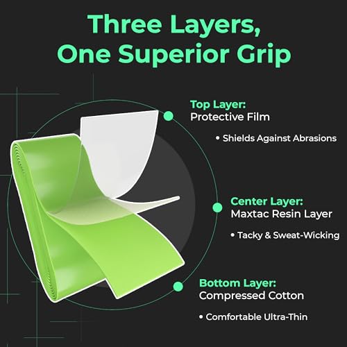 Volt 6-Pack Tacky Moisture-Wicking Pickleball Paddle Grip Tape - Ultra-Thin & Secure