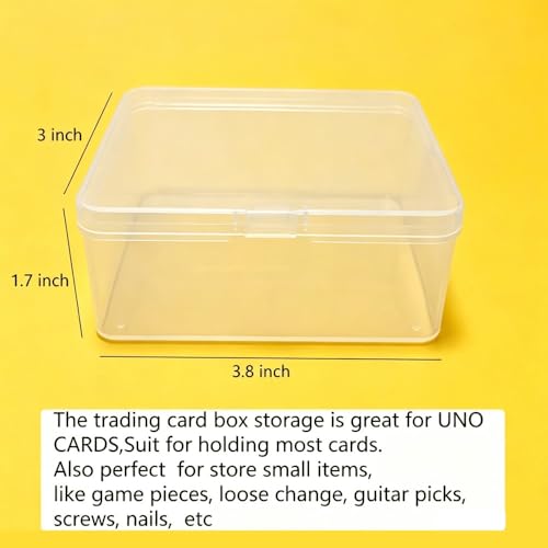 6PCS Clear Plastic Card Holders for UNO Cards, Card Storage Box Set