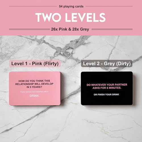Drunk Lovers - Couples Games Couples Card Game for Date Night, 54 Game Cards, Romantic Valentines, Card Game for Couple