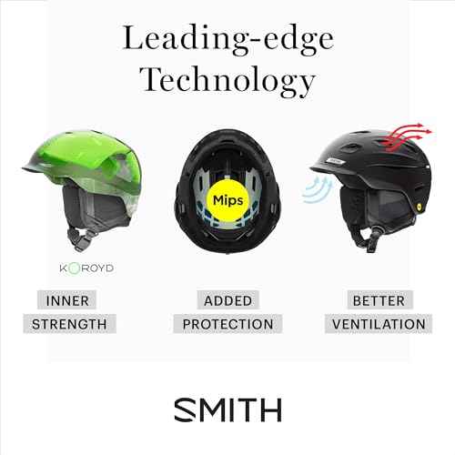 Smith Mission Helmet for Men ? Adult Snowsports Helmet with MIPS Technology + Zonal Koroyd Coverage ? Lightweight Protection for Skiing & Snowboarding? Matte Gold Bar, Small
