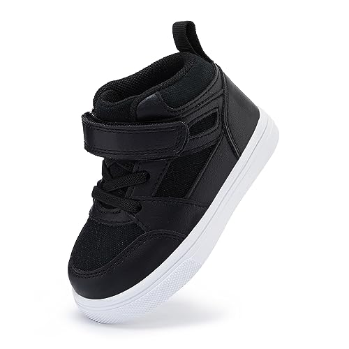 Baby Toddler Walking Shoes First Walker Sneakers for 6-12 Months G-Black