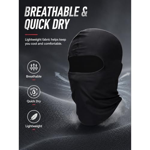 Men's Satinior 9-Pack Winter Balaclava Ski Masks - Black