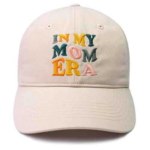 in My Mom Era Hat, Hat Mother's Day Birthday Gifts for Mom from Daughter Son, Embroidered Baseball Hats for Women Cream