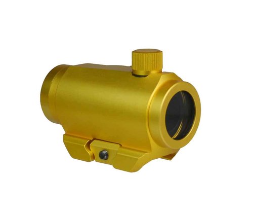 TWP Mini Reflex Dot Sight Scope, Red & Green Illumination,Weaver Picatinny Rail Mount Aluminum Structure Anodized Gold