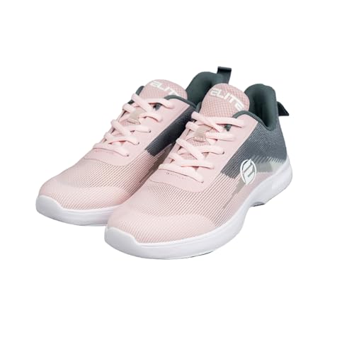 Elite Dash Women’s Bowling Shoes Grey Pink - Comfortable & Stylish Athletic Bowling Shoes, Many Sizes