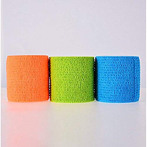 Self-Adhesive Elastic Bandage Tape 2 Inch x 5 Yards Assorted Colors Pack of 12