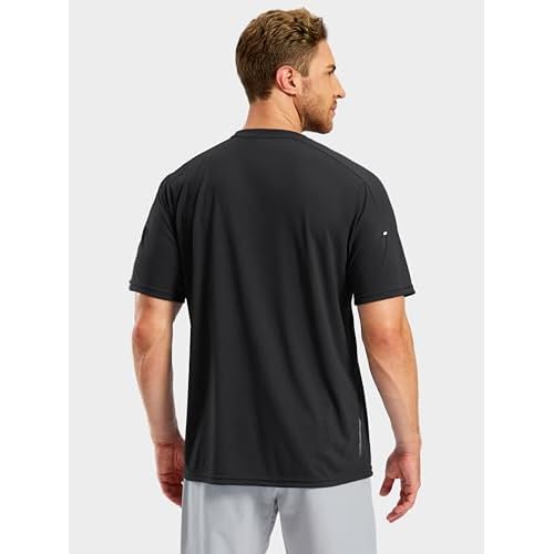 Pudolla Men's Workout Running T-Shirts Lightweight Quick Dry Athletic Gym Shirts for Men Short Sleeve Sport Tee Tops