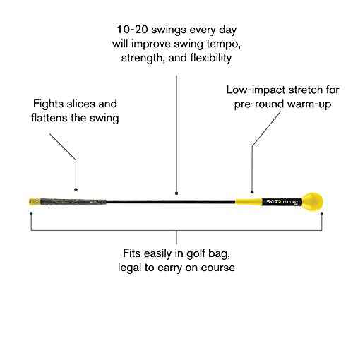 SKLZ Golf Swing Trainer and Warm Up Tool- Essential Golf Accessories for Golfers, Increase Swing Speed, Distance, Balance and Grip Strength