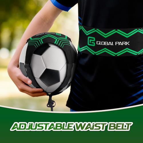 Global Park Adjustable Waist Soccer Trainer Belt - Green Multi-Sport Practice Aid