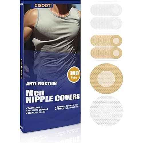100 Pairs(200 Pieces) Men's Nipple Cover, Hide Nipple Tape, Anti-Chafing Nipple Covers for Sport and Daily Wear