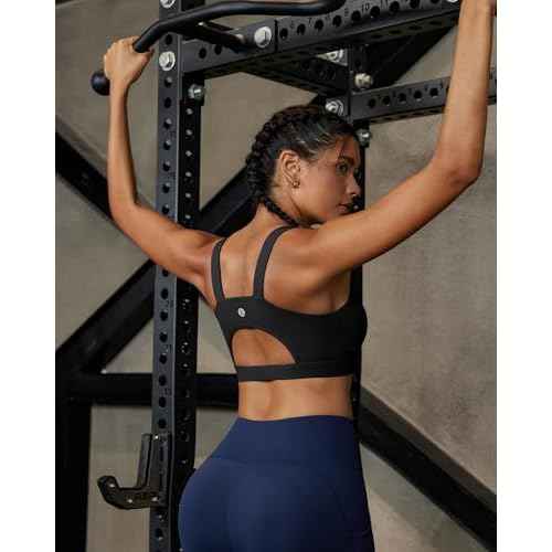 RUNNING GIRL High Impact Sports Bras for Women,Racerback Running Bra Workout Crop Tank Tops Longline Sports Bra Push up