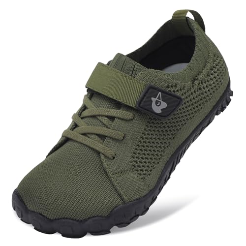 LeIsfIt Kids Girls Boys Shoes Wide Barefoot Shoes Kids Anti-Slip Sneakers Lightweight Hiking Sneakers for Toddler Little Big Kid