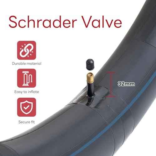 20x3.5 20x4.0 Heavy Duty Fat E-Bike Tube, 20" Replacement Fat Bicycle Inner Tube(Single), Reliable 20 x 3.5-4.0 Bike Inner Tube AV32mm Schrader Valve for City/Road/Mountain/Electric Cycling Scenarios