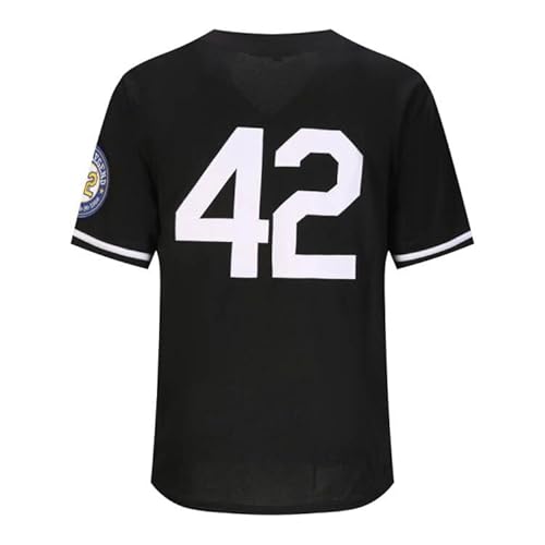 Men's Black Legend Baseball Jersey Number 42 Vintage Embroidered Retro Lightsout Jerseys Shirts