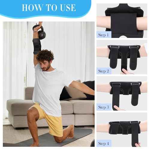 Niceuare Elbow Brace with 2 Removable Metal Splints - Adjustable Elbow Support for Tendonitis, Cubital Tunnel Syndrome, and Ulnar Nerve Entrapment Pain Relief Fit Men £¦ Women