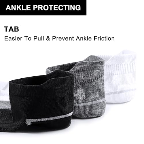Men's Ankle Socks 12 Pairs Athletic Casual Low Cut Short Socks Black Variation of THIS listing